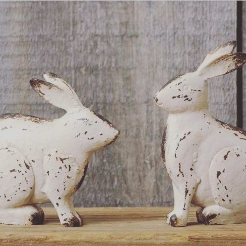Sitting Table Top Rabbit, Set of 2